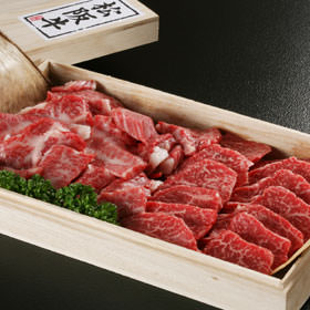商品画像：焼肉用の人気松阪牛　松阪牛、【桐箱入り】 松阪牛焼肉ギフト 600g
