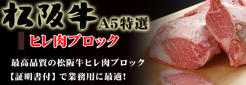 松阪牛A5 ヒレ ブロック