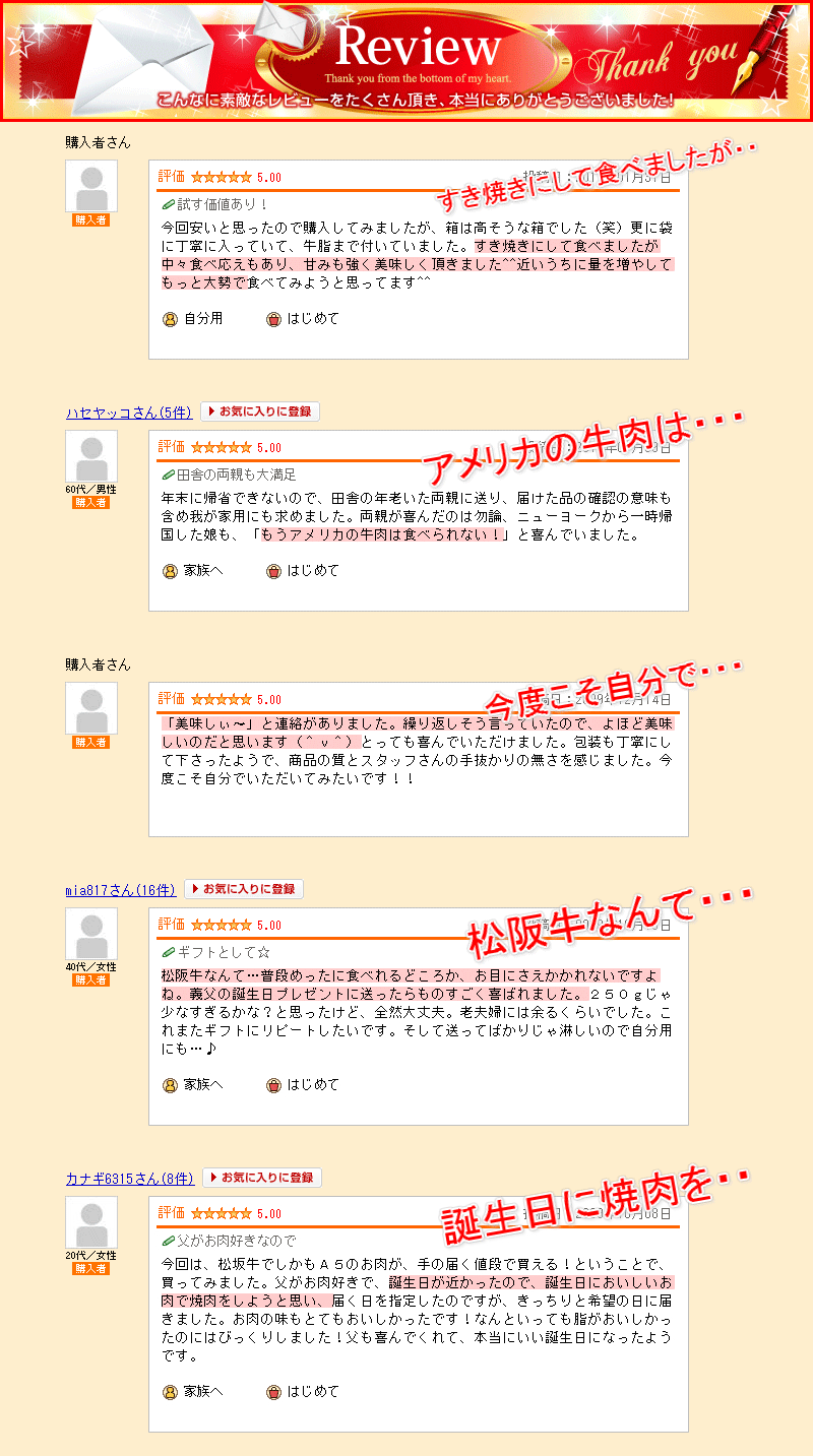 切り落としレビュー