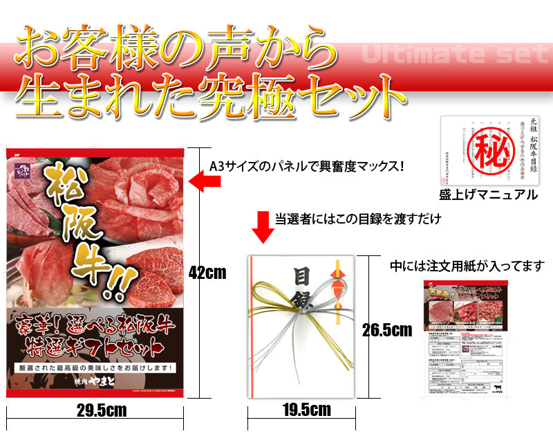 松阪牛目録ギフトセットサイズ