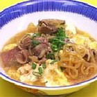 牛肉と豆腐の卵とじ
