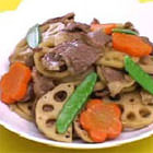 牛肉とレンコンの煮もの