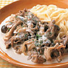 牛肉としめじのクリーム煮