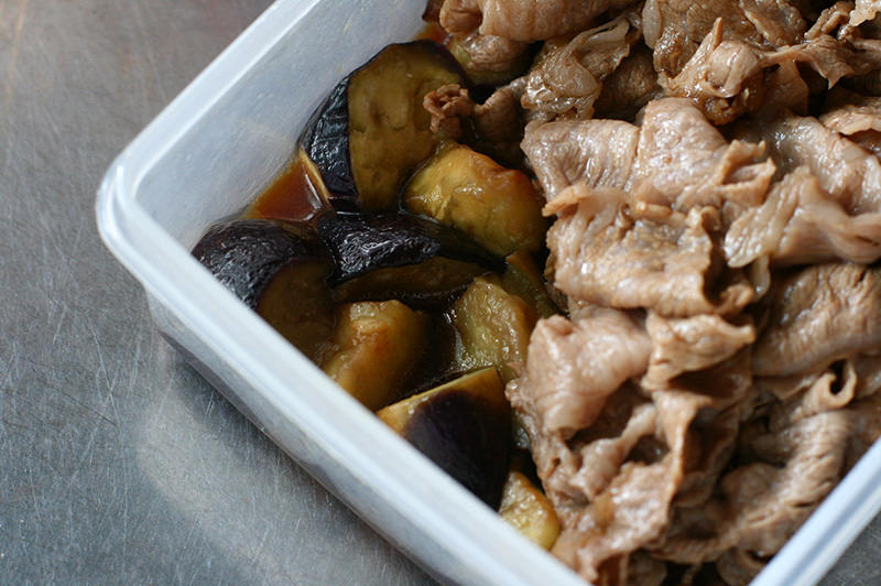 牛しゃぶとナスのバルサミコマリネ