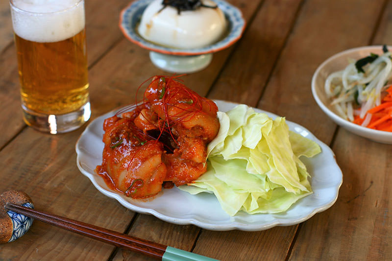 和えるだけ、ピリ辛豚足